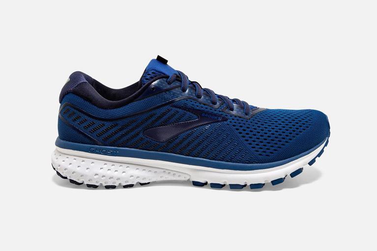 Brooks Ghost 12 Men's Road Running Shoes - Blue (84169-AZIQ)